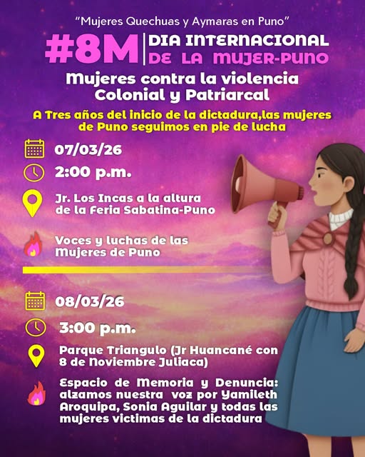 Convocatoria: 8M. Día Internacional de la Mujer.
