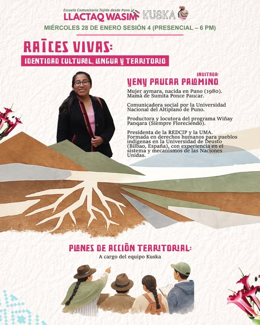 Cuarta sesión de la Escuela Comunitaria Llactaq Wasim