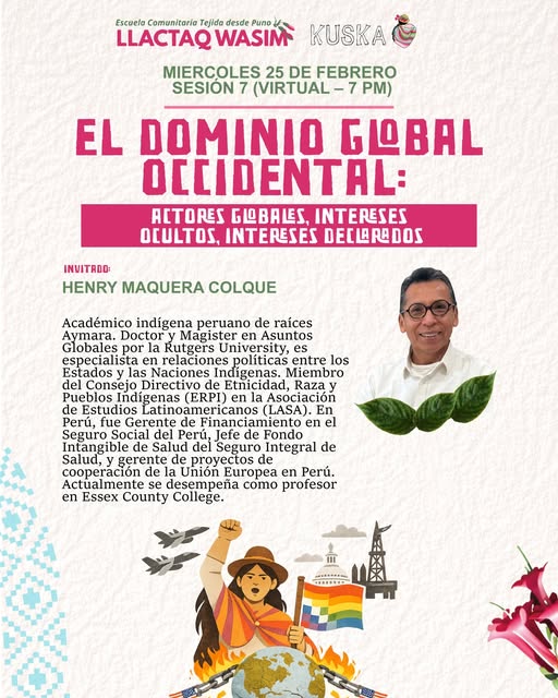 Septima sesión de la Escuela Comunitaria Llactaq Wasim,