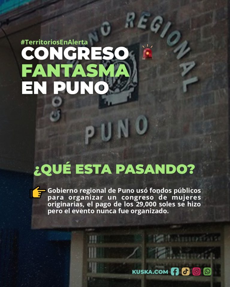 CONGRESO FANTASMA EN PUNO: DENUNCIAN USO DE S/ 29 MIL EN NOMBRE DE LAS MUJERES PARA UN EVENTO QUE NUNCA EXISTIÓ
